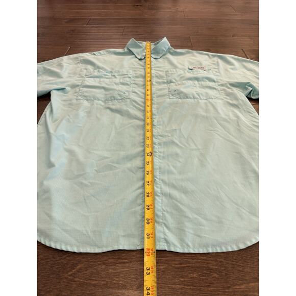 Columbia PFG Mens Green Omni-Shade Vented Short Sleeve Shirt Size L FM7266 - Picture 8 of 9